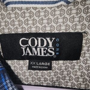 Cody James Button-Up Shirt in Blue & White